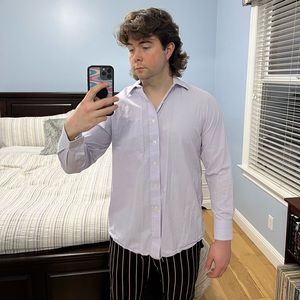 Michael Kors Men’s Size Medium Violet Long Sleeve Shirt